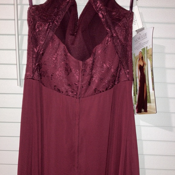 $50 SALE Mori Lee Wine Gown - Picture 9 of 11